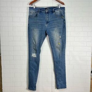 Serenade men’s Jeans size 36 skinny jeans paint splatter